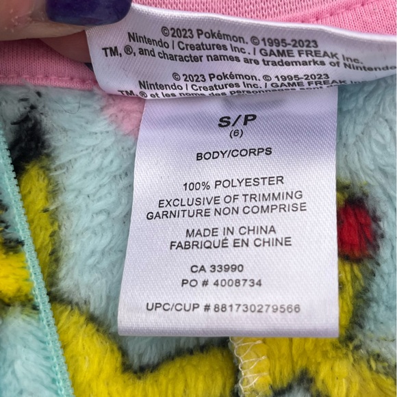 Pokemon Pikachu One Piece Pajamas Youth - Picture 4 of 10